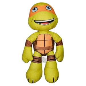 Michaelangelo Teenage Mutant Ninja Turtle Plush Toy 2014 Green Orange Cartoon